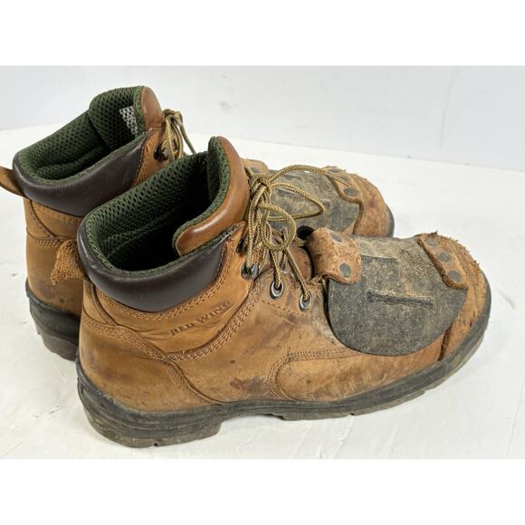 Red Wing Steel Toe Work Boots Mens 9 Brown Leather Safety Toe Lace Up main image 4